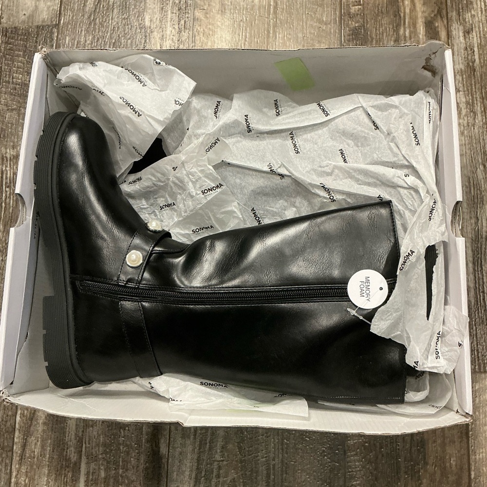 Sonoma Girl’s Black Pearl-Accent Boot for Size 4 - Picture 15 of 16